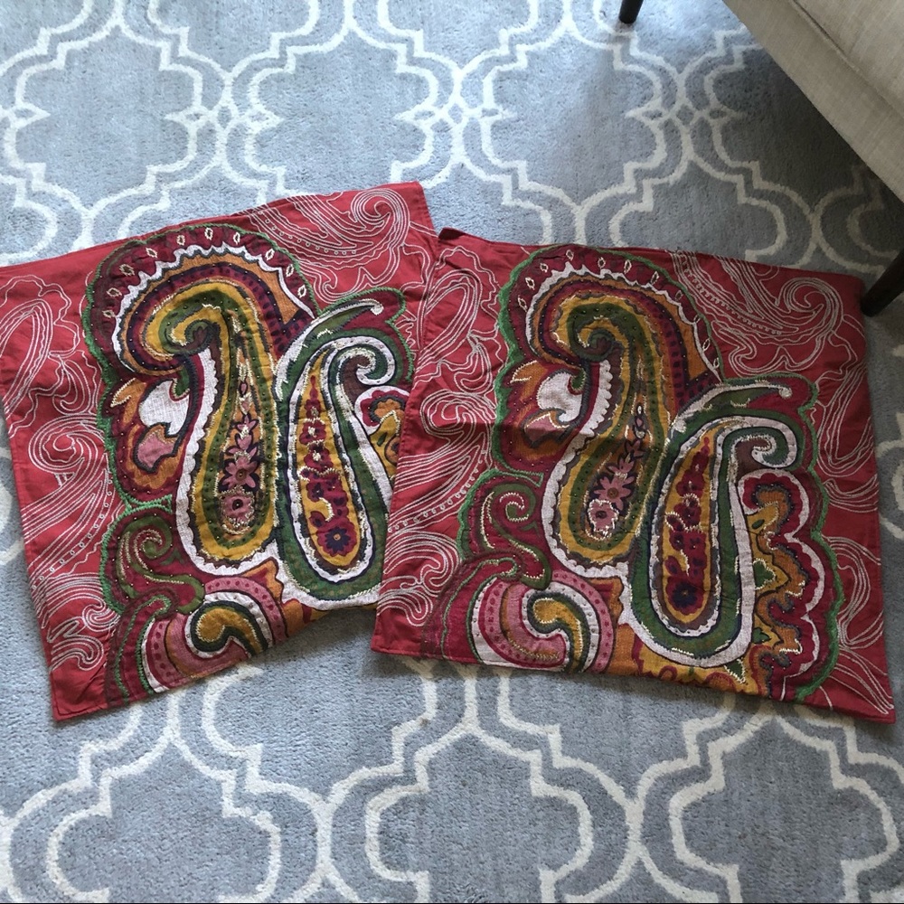 Pair of Pottery Barn 24x24 Pillow Covers